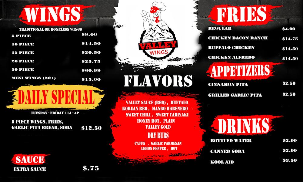 Valley Wings-Flint/Burton Menu image 3